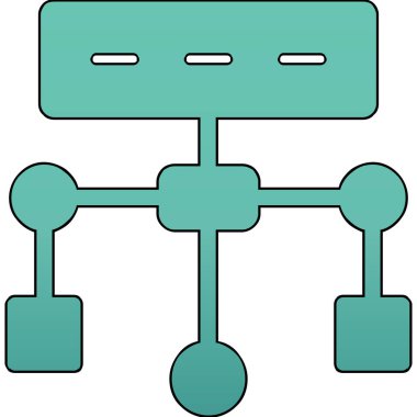 Algoritma. Web simgesi basit tasarım          