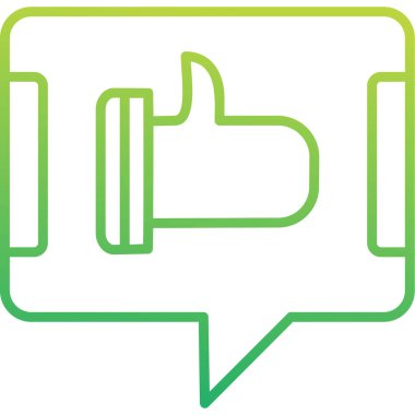 Başparmağını kaldır. Web simgesi basit illüstrasyon 