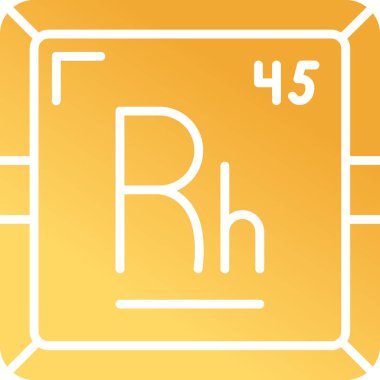 Rodyum modern simgesinin vektör illüstrasyonu                      