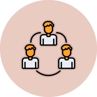 takım çalışması ikon vektör illüstrasyonu 