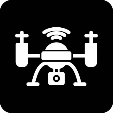 Drone simgesi vektör illüstrasyon tasarımı