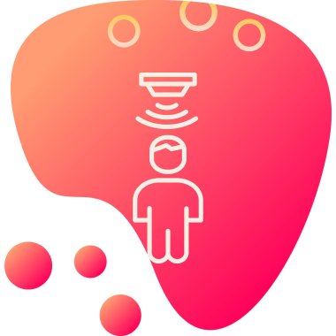 Hareket Sensörü simgesi, vektör illüstrasyonu basit tasarım