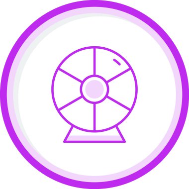 tekerlek düz simgesi, vektör çizim