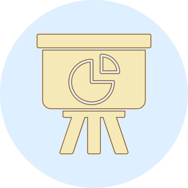 Pasta çizelgesi simgesi, vektör illüstrasyonu 