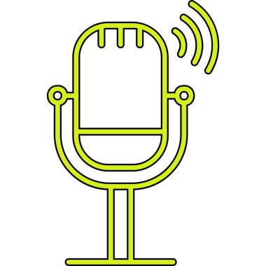 Canlı Podcast ikon vektör çizimi