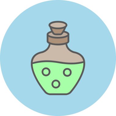 İksir ağı simgesi, vektör illüstrasyonu