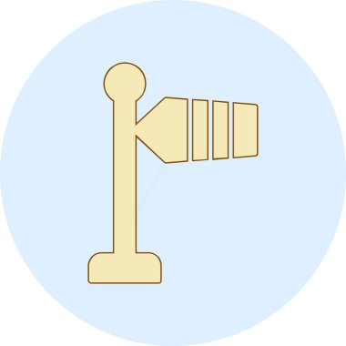 Modern Rüzgar İşareti simgesinin vektör illüstrasyonu                