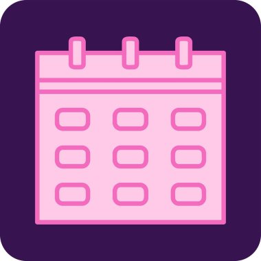 Takvim. Web simgesi basit illüstrasyon