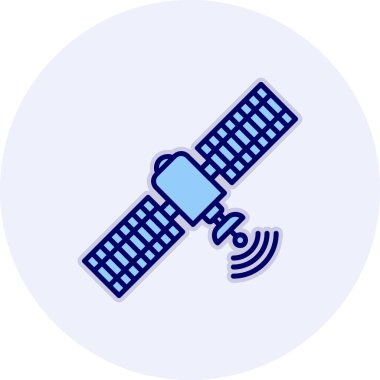 Uydu. Web simgesi basit illüstrasyon 