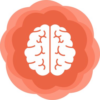 Beyin. Web simgesi basit illüstrasyon 