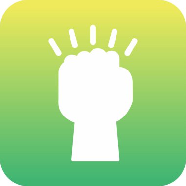 yumruk simgesi, vektör illüstrasyonu basit tasarım