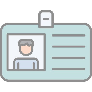 Kimlik kartı web simgesi, vektör illüstrasyonu