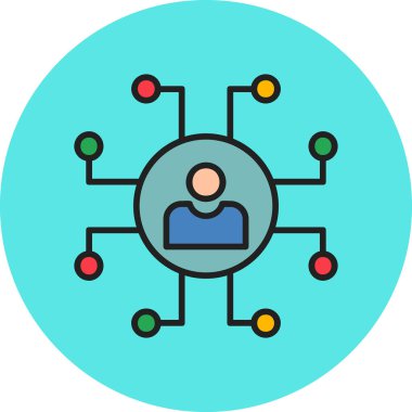 ağ web simgesi, vektör çizim 