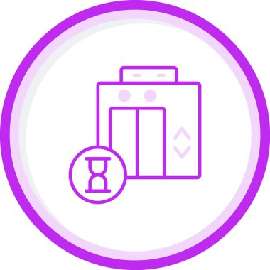 Asansör simgesi, vektör illüstrasyonu basit tasarım