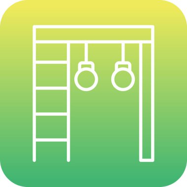 Spor Salonu Çubukları web simgesi, vektör illüstrasyonu 