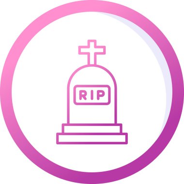 Mezar. Web simgesi basit illüstrasyon