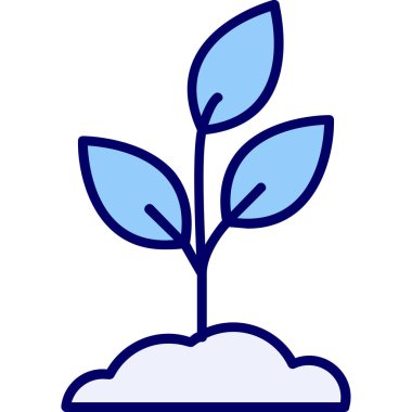 Bitki. Web simgesi basit illüstrasyon 