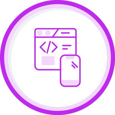 Tepkili web tasarım simgesi, vektör illüstrasyonu basit tasarım