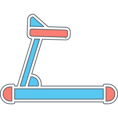 koşu bandı web simgesi, vektör çizim 