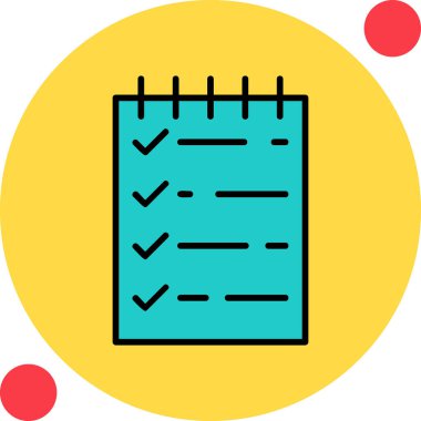 Kontrol listesi. Web simgesi basit illüstrasyon 