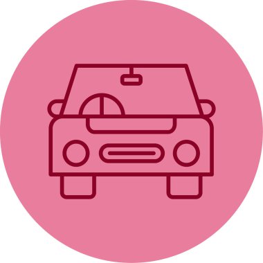 araba web simgesi basit illüstrasyon 