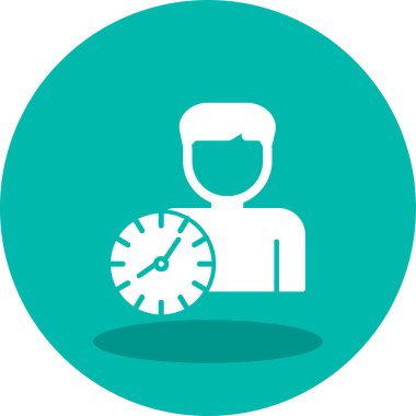 zaman yönetimi simgesi, vektör illüstrasyonu basit tasarım