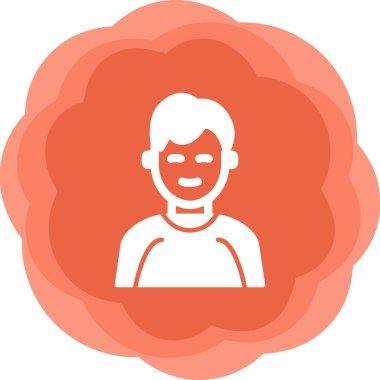 İnsan avatar web simgesi basit illüstrasyon 