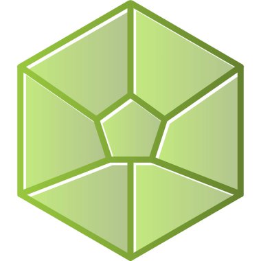 soyut ikosahedron şekli ağ simgesi