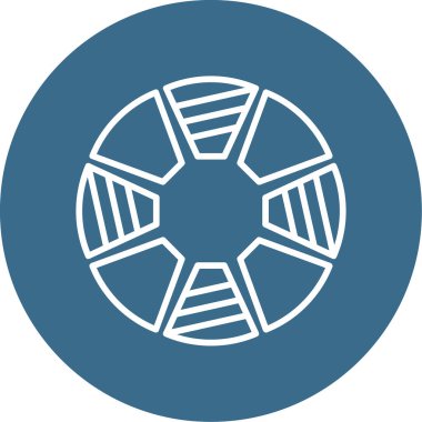 Donut Çizelgesi simgesinin vektör çizimi 