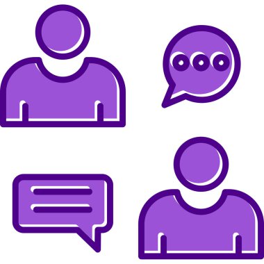 sohbet simgesi, vektör illüstrasyonu basit tasarım