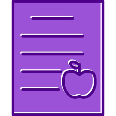 Diyet Planı Web simgesi vektör çizimi