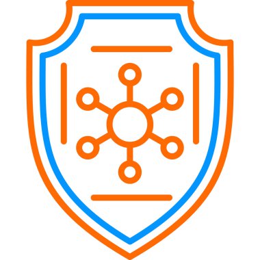 Ağ için koruma kalkanı vektör simgesi 