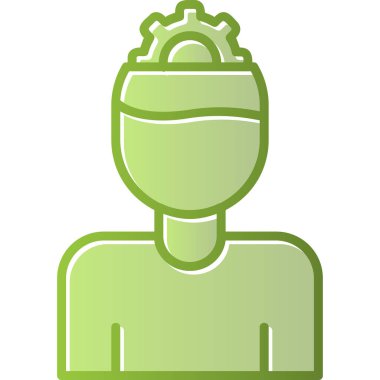 Düşünüyorum. Web simgesi basit illüstrasyon           