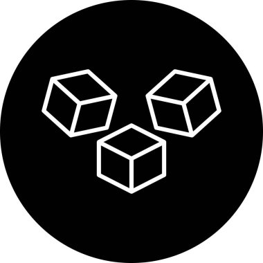 küp web simgesi basit tasarım 