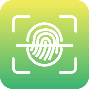 Parmak Tarayıcı Web simgesi, vektör illüstrasyonu