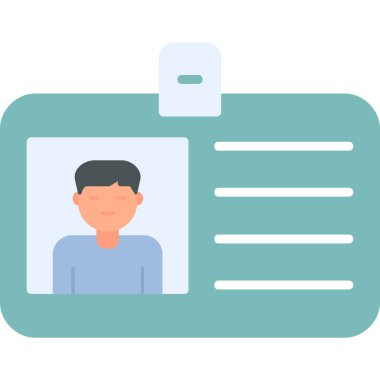 Kimlik kartı web simgesi, vektör illüstrasyonu