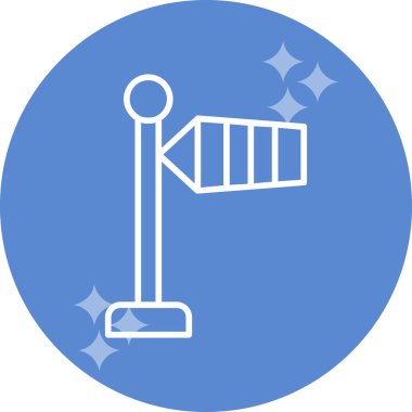 Modern Rüzgar İşareti simgesinin vektör illüstrasyonu                