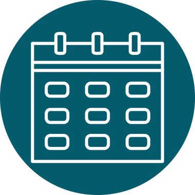 Takvim. Web simgesi basit illüstrasyon