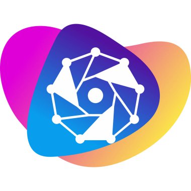 Nonagon. Web simgesi basit illüstrasyon