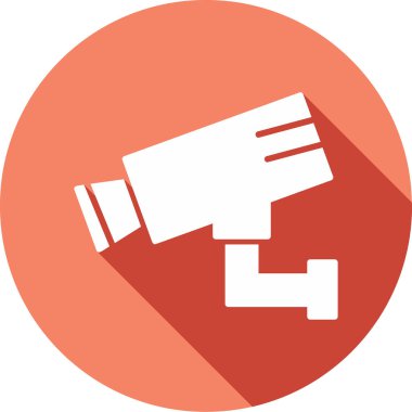 Bir CCTV kamerasının vektör simgesi, illüstrasyon  