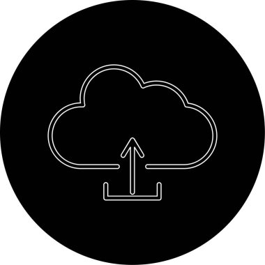 Bulut simge vektör çizim upload          