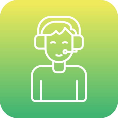 çağrı merkezi operatör simgesi illüstrasyonu 