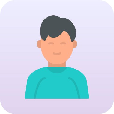 İnsan avatar web simgesi basit illüstrasyon 