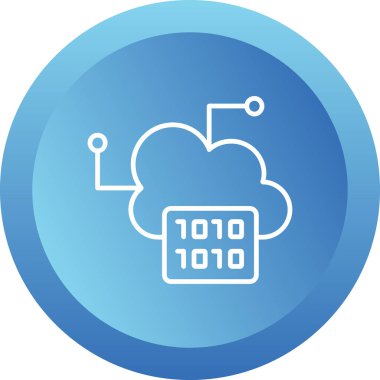 Büyük Veri vektör simgesi, basit illüstrasyon                  