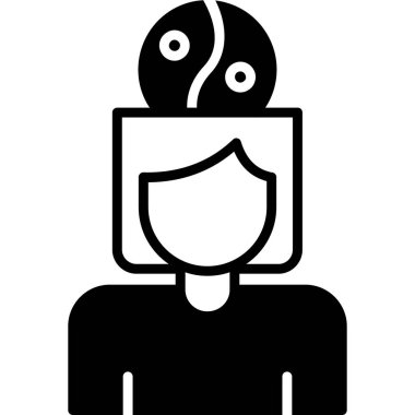 Stres Yönetimi simgesi, vektör illüstrasyonu basit tasarım