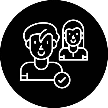 İş Arkadaşları simgesinin vektör illüstrasyonu