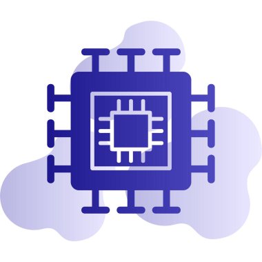 İşlemci. Web simgesi basit tasarım 