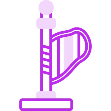 Eşsiz harp simgesi vektör illüstrasyonu