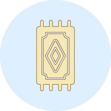 Bir halı simgesinin web illüstrasyonu