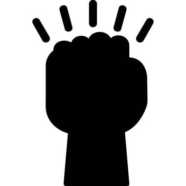 yumruk simgesi, vektör illüstrasyonu basit tasarım